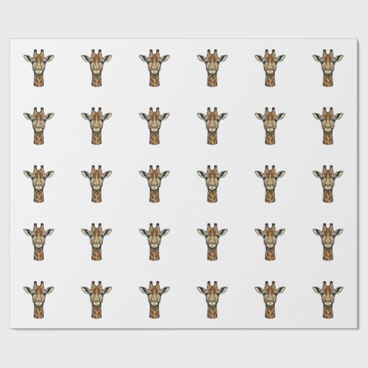 Vintage-Giraffe-Vektorgrafikdesign_1 Geschenkpapier (Flach)