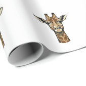 Vintage-Giraffe-Vektorgrafikdesign_1 Geschenkpapier (Rolleneckpunkt)