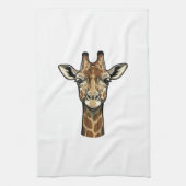 Vintage-Giraffe-Vektorgrafikdesign_1 Geschirrtuch (Vertikal)