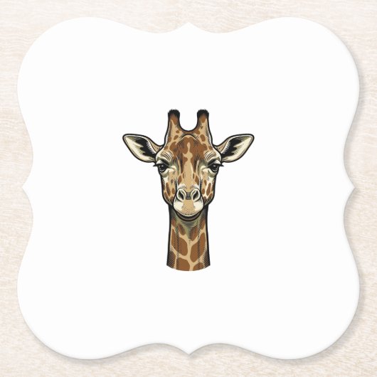 Vintage-Giraffe-Vektorgrafikdesign_1 Untersetzer (Vorderseite)