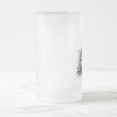 Vintage Giraffen-personalisierte Tierillustration Mattglas Bierglas (Mittel)