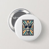 Vintage-Giraffen-Sonnenbrille Button (Vorne & Hinten)