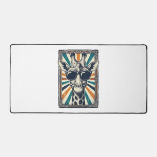 Vintage-Giraffen-Sonnenbrille Schreibtischunterlage