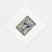 Vintage-Giraffen-Sonnenbrille Serviette (Ecke)