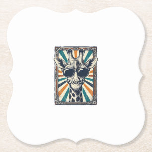Vintage-Giraffen-Sonnenbrille Untersetzer