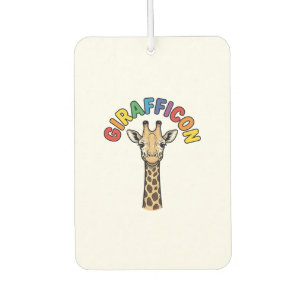Vintage-Giraffen-Symbol Süßes Tier-Shirt-Design_1 Autolufterfrischer