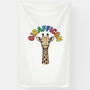 Vintage-Giraffen-Symbol Süßes Tier-Shirt-Design_1 Banner