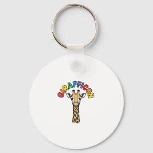 Vintage-Giraffen-Symbol Süßes Tier-Shirt-Design_1 Schlüsselanhänger
