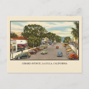 Vintage Girard Avenue, La Jolla, San Diego Postkarte