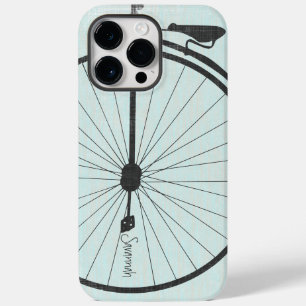 Vintage Girl Aqua blaues Fahrrad Leinen Iphone Case-Mate iPhone 14 Pro Max Hülle