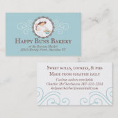 Vintage Girl-Bäckerei Backkuchen Kuchen Visitenkarte (Vorne/Hinten)