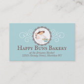 Vintage Girl-Bäckerei Backkuchen Kuchen Visitenkarte (Vorderseite)