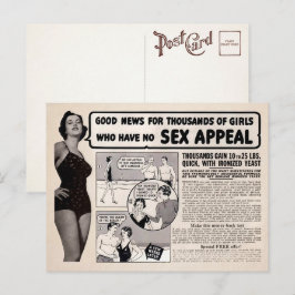 Vintage Girl-Comic-Werbung Postkarte