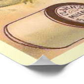 Vintage Girl-Cotton-Thread-Werbung Poster (Ecke)