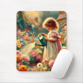 ~ Vintage Girl Garden Blume ~ Mousepad (Mit Mouse)