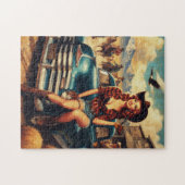 Vintage Girl-Illustration Puzzle (Horizontal)
