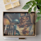 Vintage Girl-Illustration Seidenpapier (Geschenk)