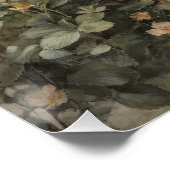 Vintage Girl In Bloom Garden Art Poster (Ecke)