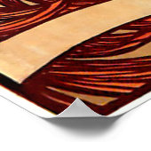 Vintage Girl on Bicycle Poster Print (Ecke)