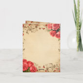 Vintage Girl Valentine Ferienwohnung Feiertagskarte (Rückseite)