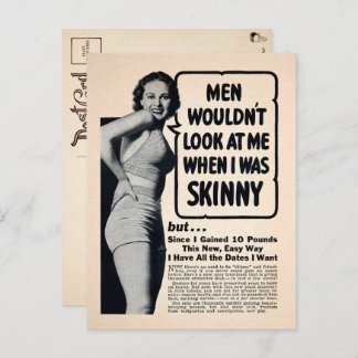 Vintage Girl-Werbung Postkarte 