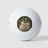 Vintage Girlfriends Freundschaftsangebot Golfball (Vorderseite)