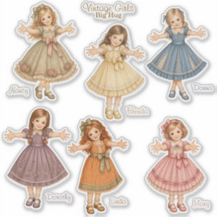 Vintage Girls: Big Hug Collection Aufkleber
