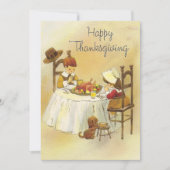 Vintage Girls Fest Erntedank Ferienkarte Feiertagskarte (Vorderseite)