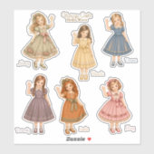 Vintage Girls: Hello Wave Collection Aufkleber (Blatt)