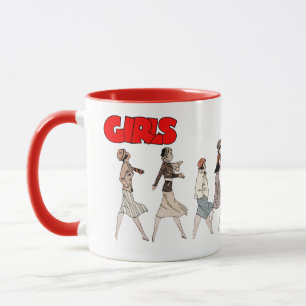 Vintage Girls - Illustration aus Comic von 1933 Tasse