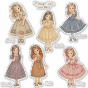 Vintage Girls: Kiss Blow Sammlung Aufkleber