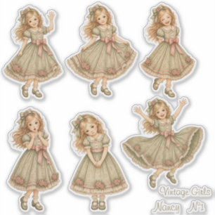 Vintage Girls - Nancy - Nr. 1 Sticker Sheet