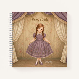 Vintage-Girls-Notizbuch mit Dorothy Notizblock