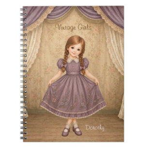 Vintage Girls Notizbuch mit Dorothy Notizblock