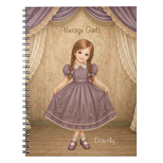 Vintage Girls Notizbuch mit Dorothy Notizblock