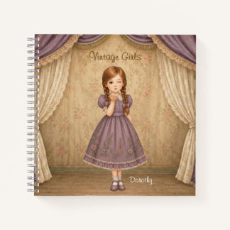 Vintage-Girls-Notizbuch mit Dorothy Notizblock