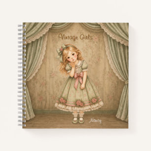 Vintage-Girls-Notizbuch mit Nancy Notizblock