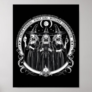 Vintage Girls Salem Jährliche Hexenkonvention 1692 Poster