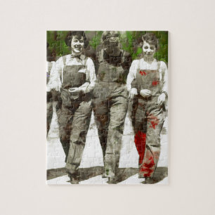 Vintage Girls - Spaßige, feministische Kunst Puzzle