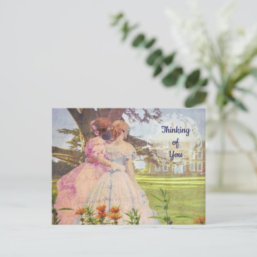 Vintage Girls über den Gotthard Postkarte (Stehend Vorderseite)