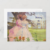 Vintage Girls über den Gotthard Postkarte (Vorne/Hinten)