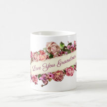 Vintage Girly Floral Liebe Ihr Oma