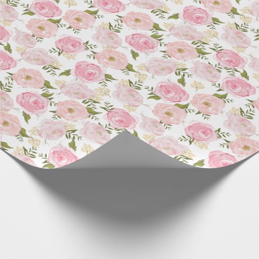 Vintage Girly mit BlumenBlumen Geschenkpapier (Ecke)