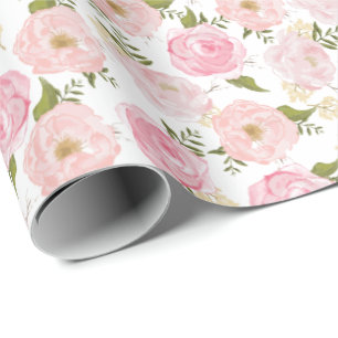 Vintage Girly mit BlumenBlumen Geschenkpapier