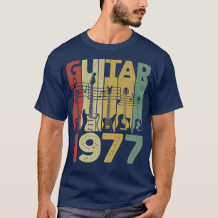 Vintage Gitarre 1977 Outfit Gitarrist Geboren 1977 T-Shirt