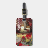 Vintage Gitarre: Afrikanischer Tag der Schönheit u Gepäckanhänger (Vorderseite vertikal)