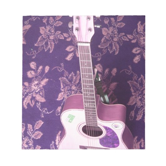 Vintage Gitarre: Afrikanischer Vibe Style Traum Notizblock (Vorderseite)