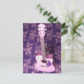 Vintage Gitarre: Afrikanischer Vibe Style Traum Postkarte (Stehend Vorderseite)