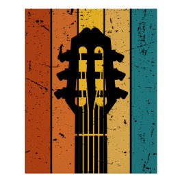 Vintage Gitarre der Retro-Gitarre Poster