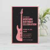 Vintage Gitarre Einladung (Stehend Vorderseite)